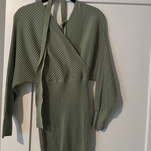 Love Tree Ribbed Sweater Dress